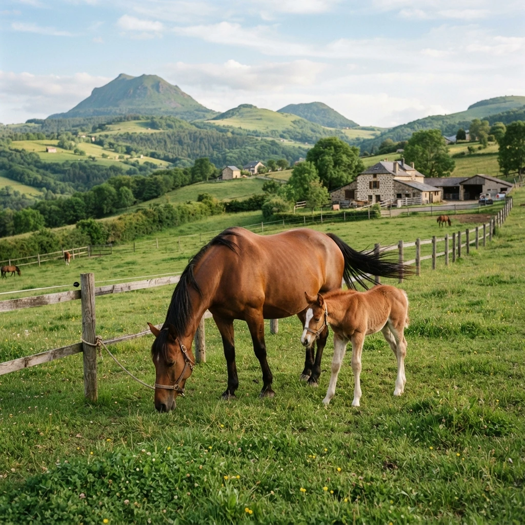 Élevage de chevaux au B.E. Equi Be Happy 63, Antoingt