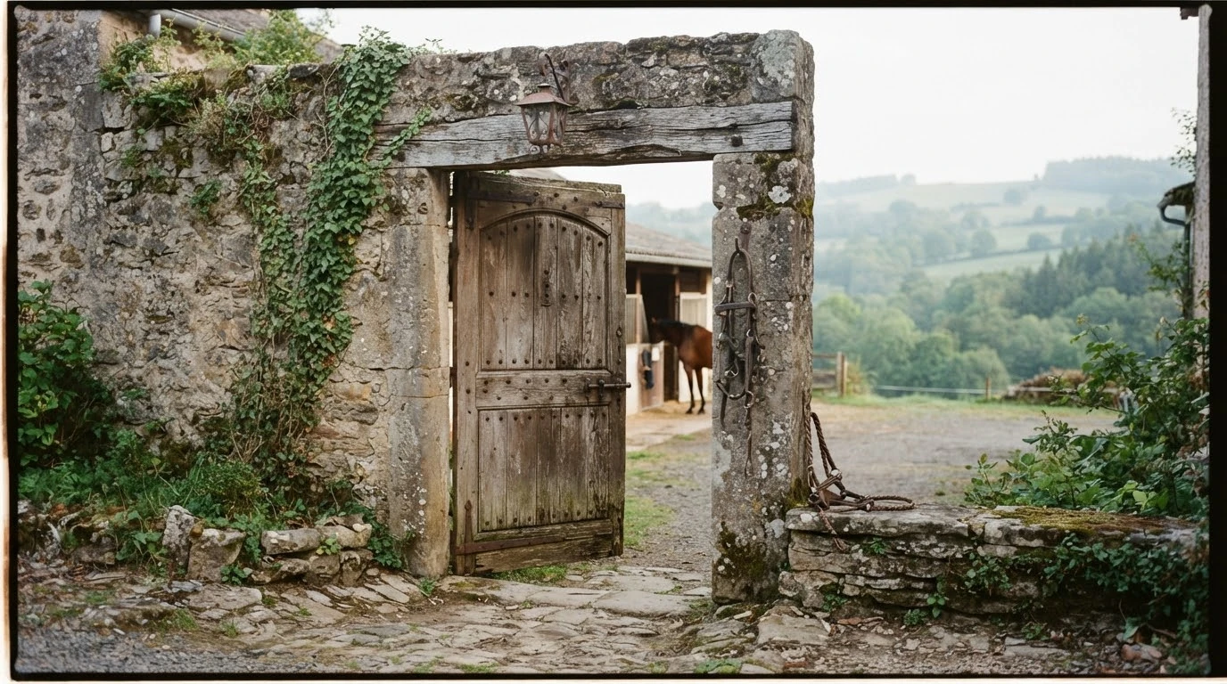Entrée du B.E. Equi Be Happy 63, centre équestre à Antoingt